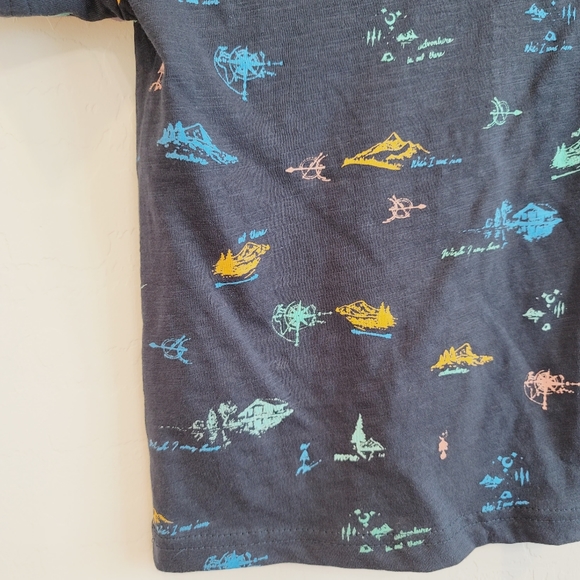 NWT Nomad Navy Blue Printed Short Sleeves Tee Toddler's Size 3T - Picture 2 of 11